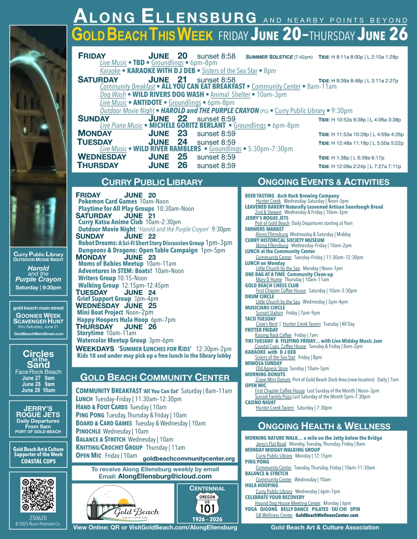 250620 Along Ellensburg.pages Calendar of Events