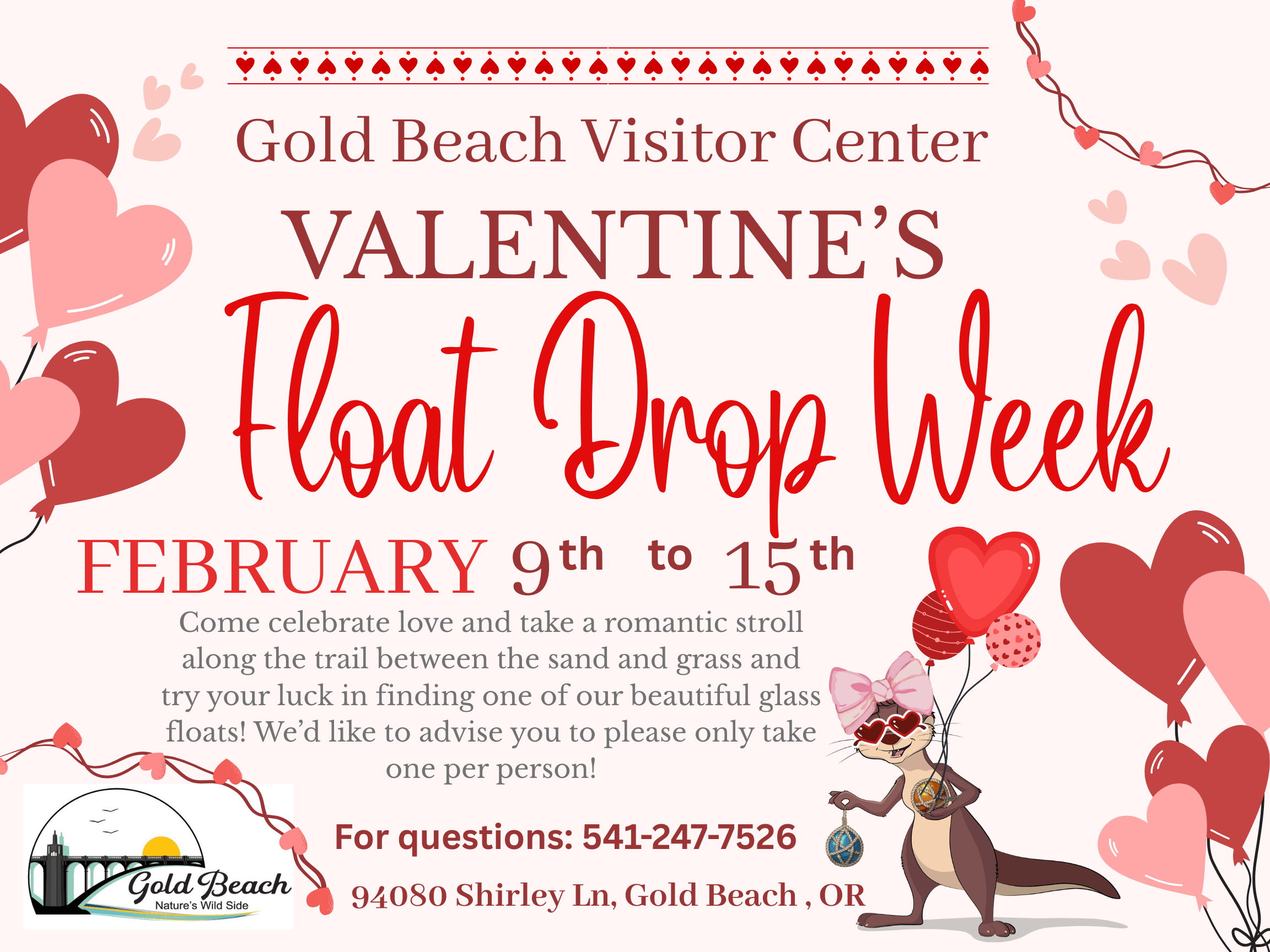 Glass Float Valentine Poster