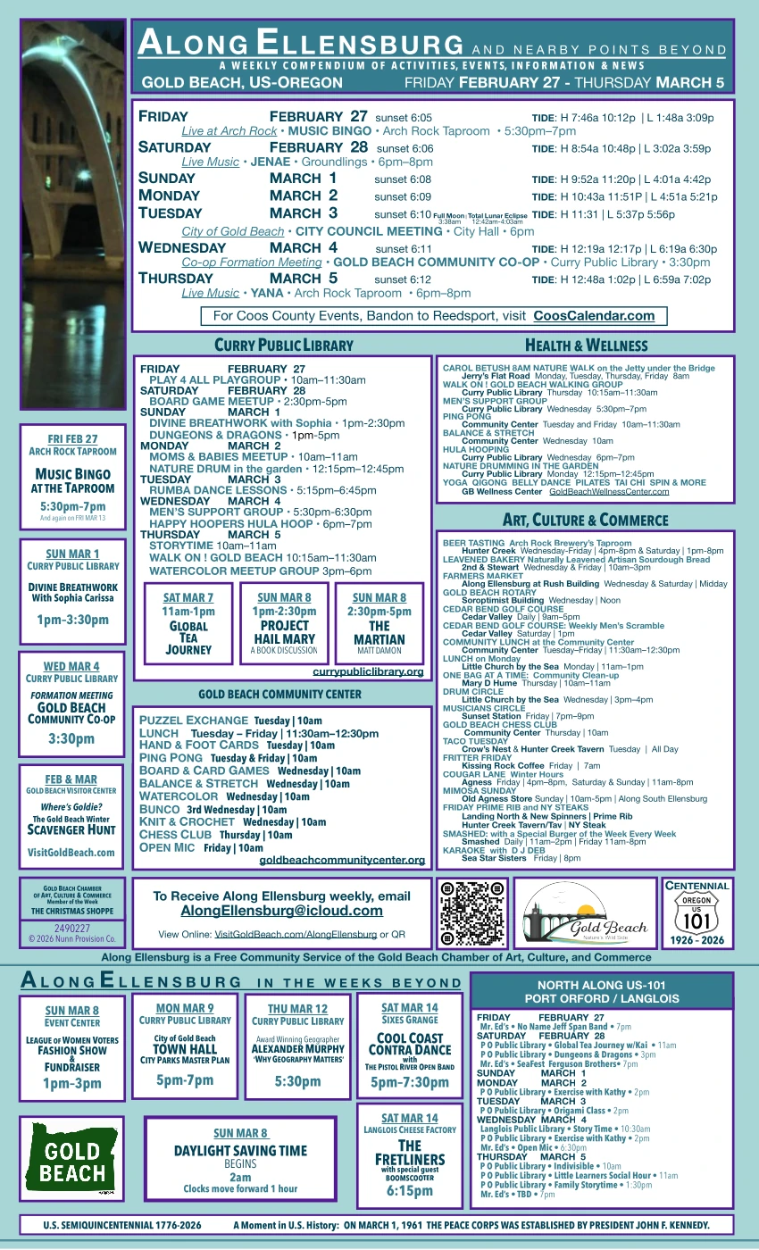 Calendar Of Local Events