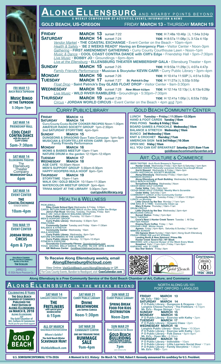 Calendar Of Local Events