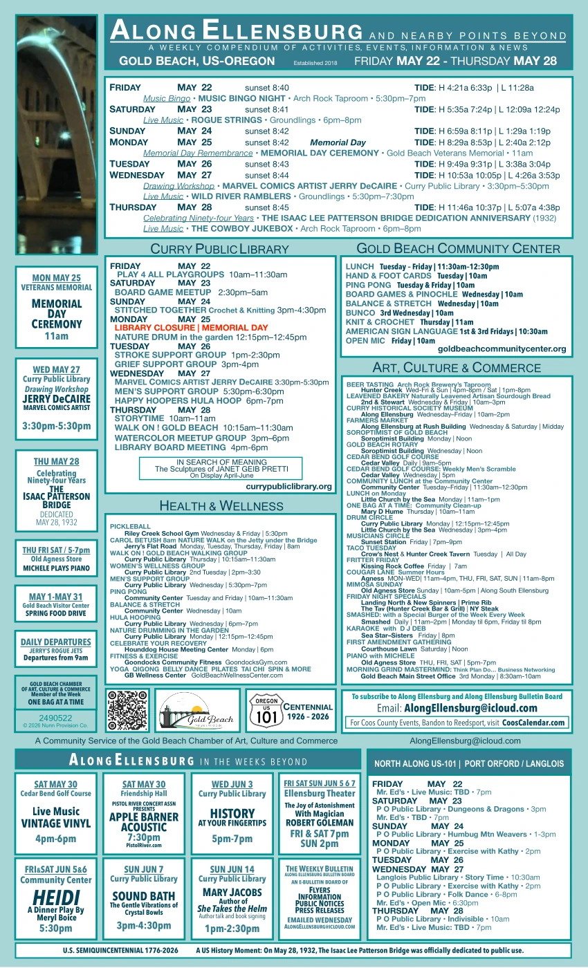 Calendar of Local events