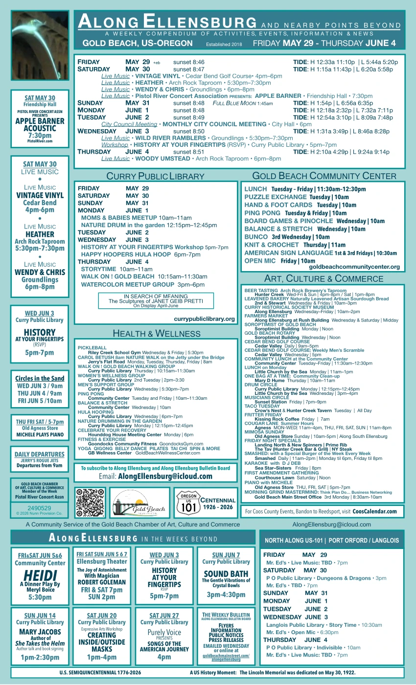 Calendar Of Local Events