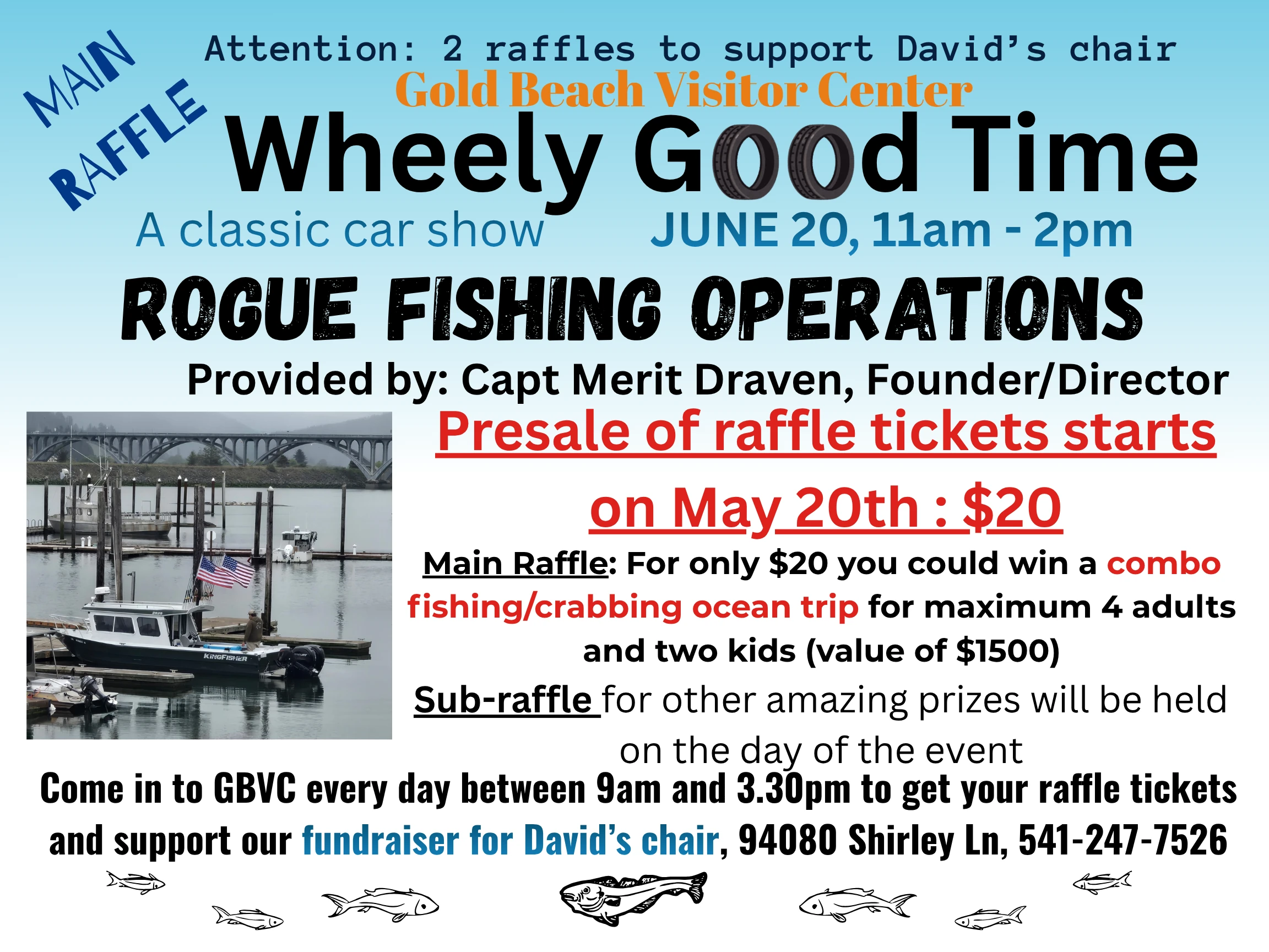 Fishing Raffle for Davids Chair