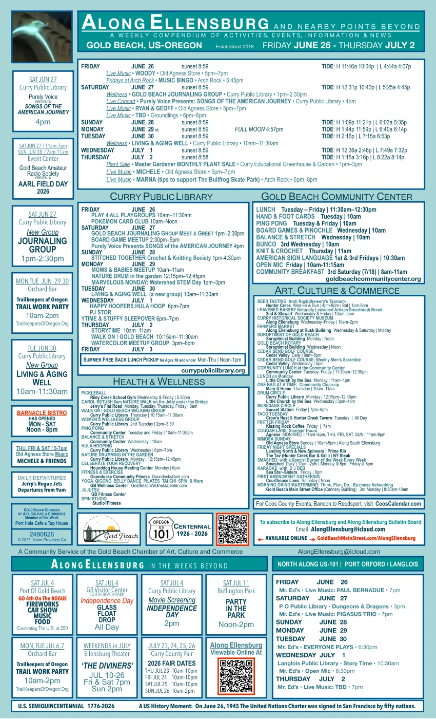 Calendar Of Local Events
