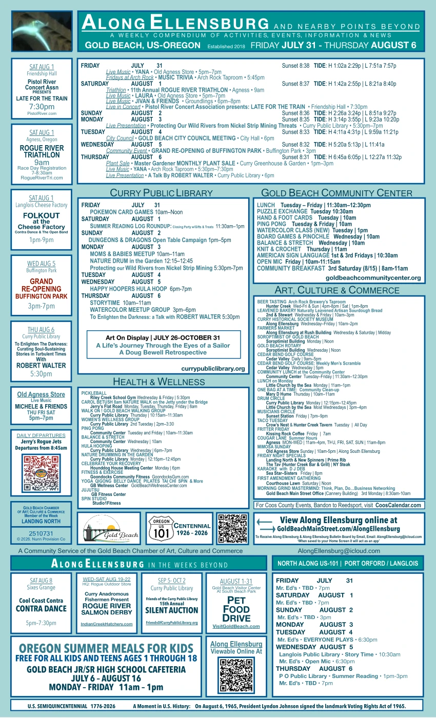 Calendar Of Local Events