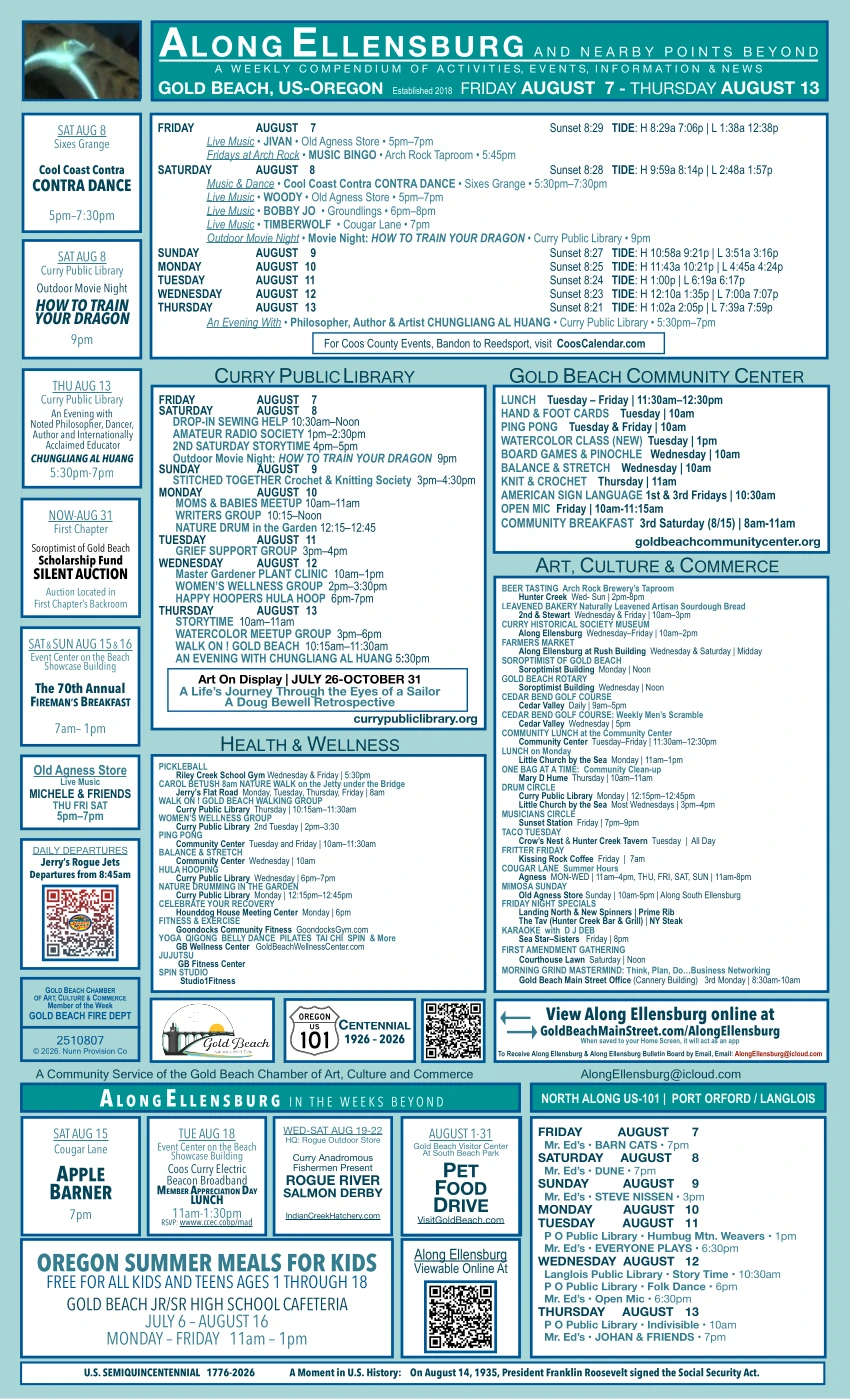Calendar Of Local Events