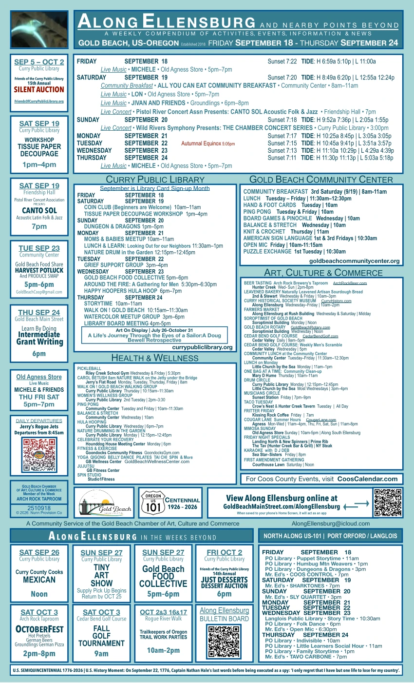 Calendar Of Local Events