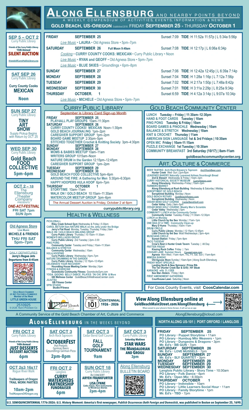 Calendar Of Local Events