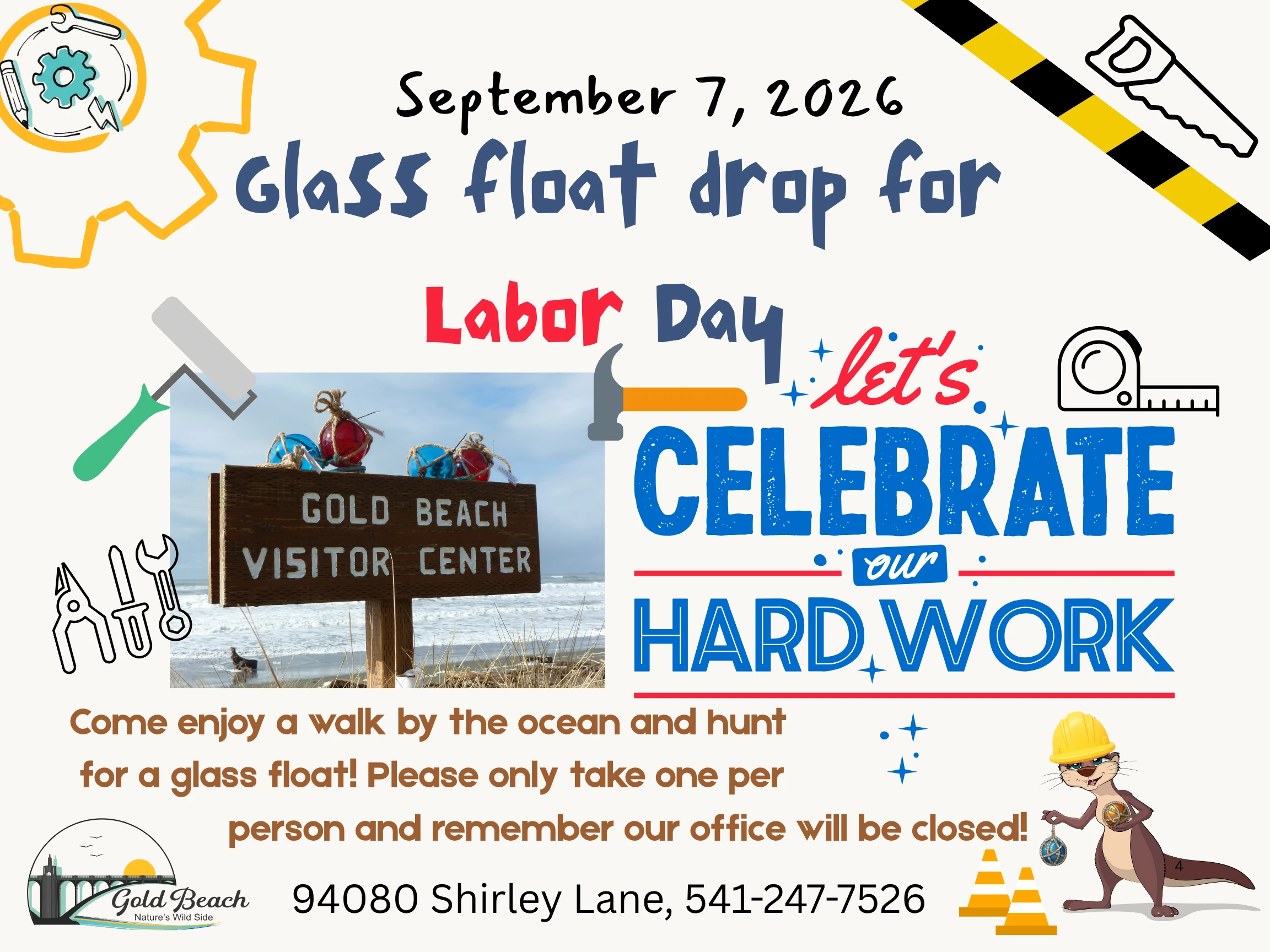 Labor Day poster for float drop