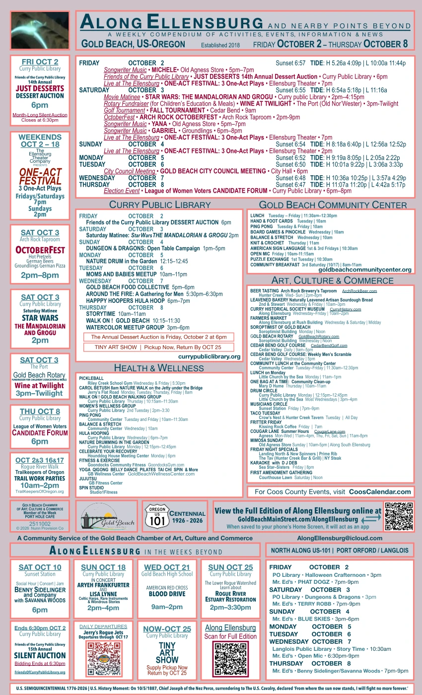 Calendar Of Local Events