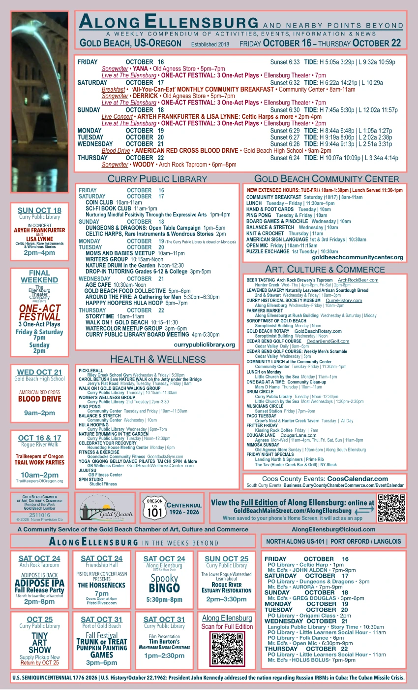 Calendar Of Local Events
