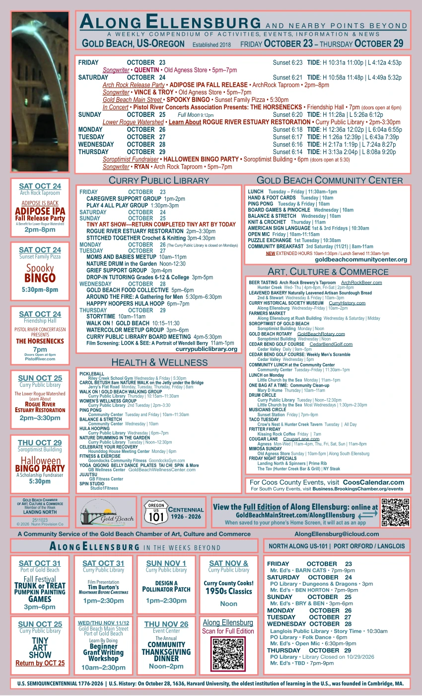 Calendar Of Local Events